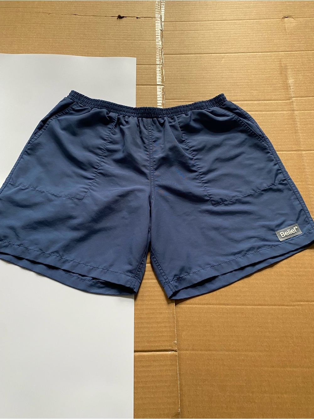 Navy Men's Elastic-Waist Shorts